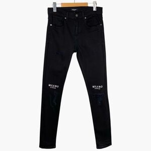 MILANO DI ROUGE Unisex Danny Denim 2 Super Skinny Jeans - Black - Size 31